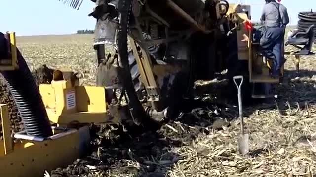 Farm Drainage in Illinois Tiling Machine