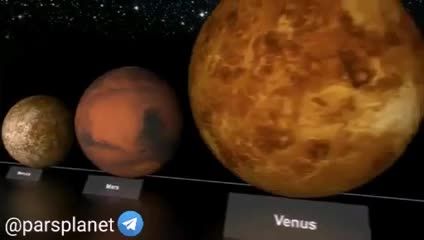 اندازه ی سیارات