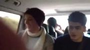 One Direction dancing in the car