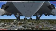فرود 747-400 ماهان ایر از زاویه چرخ ها