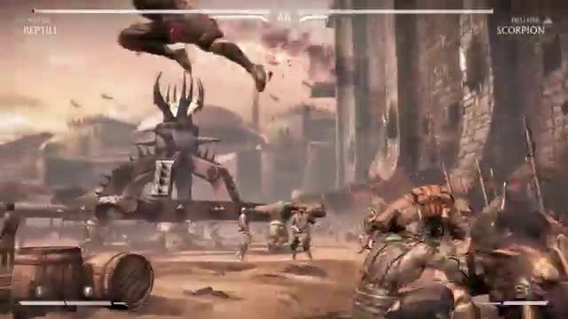 Mortal kombat X : reptile vs scorpion