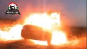 حومه ادلب-شکار خودروی تروریست ها توسط خمپاره انداز ارتش