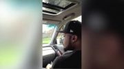 شکستن شیشه ماشین و حمله با شوکر توسط پلیس امریکا