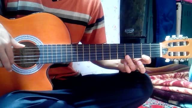 اموزش ملودی گیتار اهنگ(اونتمادیم) توسط محمد اجمالی