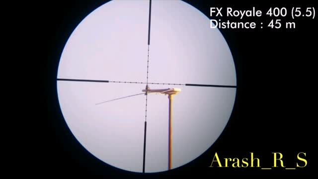 هدف گیری گنجشک با اسلحه FX Royale 400 از 45 متری