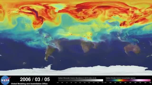 ناسا | یک سال در زندگی CO2 زمین