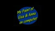 نقاشی من از السا و آنا در کامپیوتر