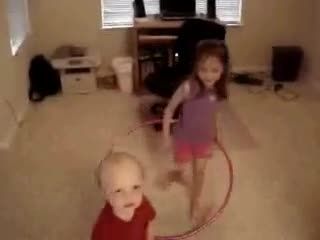 Child Spinnig Hula Hoop