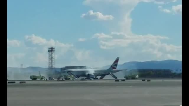 آتش گرفتن بوئینگ 777 در فرودگاه بین المللی لاس وگاس