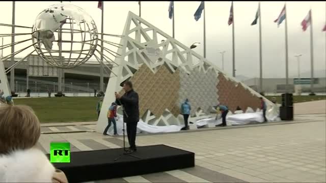 ساخت دیوار قهرمانان المپیک زمستانی 2014 سوچی روسیه