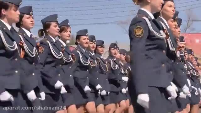 رژه زیبای زنان سرباز در روسیه