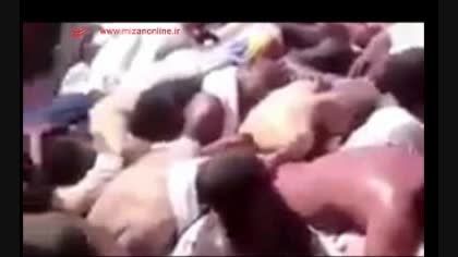 فیلم انباشته شدن جنازه کشته شدگان در فاجعه منا