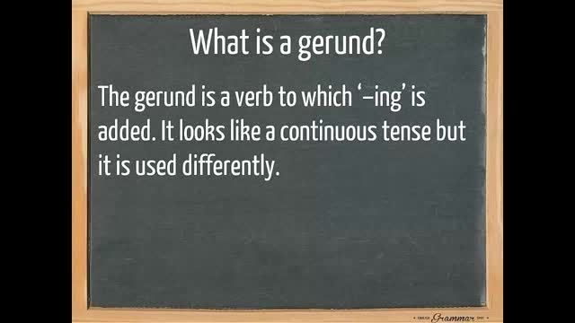 Gerund and Infinitive - English grammar tutorial video