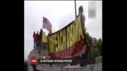 اعتراض کهنه سربازان آمریکایی در واشنگتن
