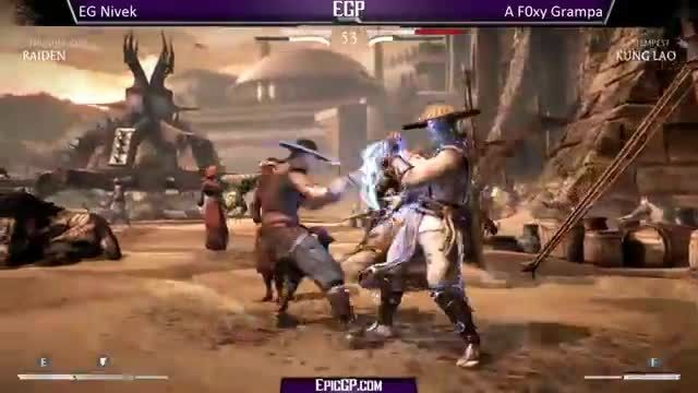 EG Nivek (Raiden) vs AF0xyGrampa (Kung Lao) - MKX