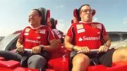 High Speed Rollercoaster Ferrari World with Alonso and massa
