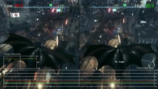 میزان فریم ریت بازی Batman Arkham Knight بر روی PC
