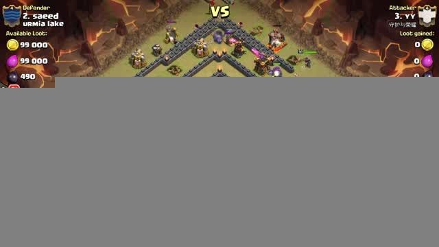 clash of clans war attack th10 3star