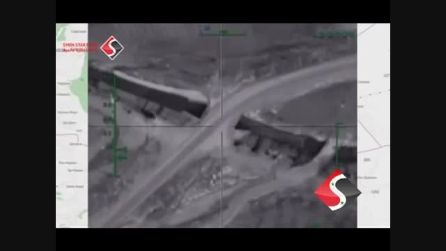 حمله جنگنده روسیه به انبار سلاح داعش در جاده حلب حماه