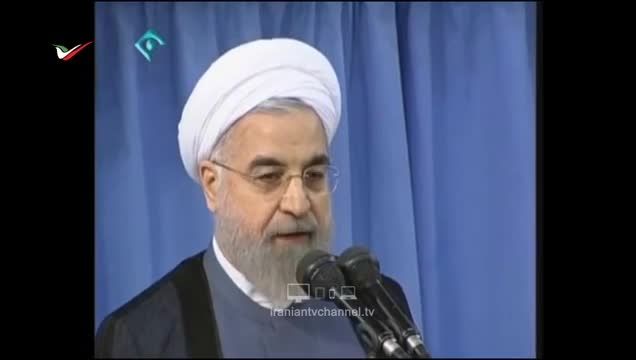 سخنرانی روحانی در حضور رهبری در عید مبعث