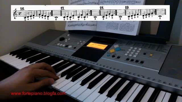 10- متد آموزش پیانو - بیر - اجرای تمرینات 19-16 صفحه 9
