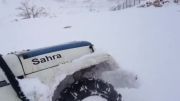 جیپ در برف عمیق پاوه - ویمیر