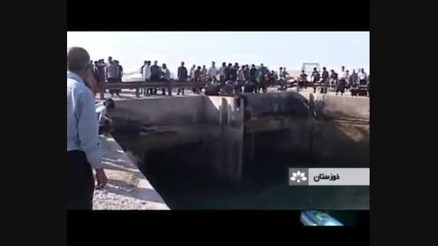 حادثه ناگوار سقوط پیکان وانت در کانال سنجر دزفول