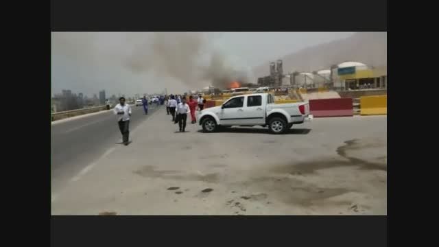 فیلم آتش سوزی در پتروشیمی پارس