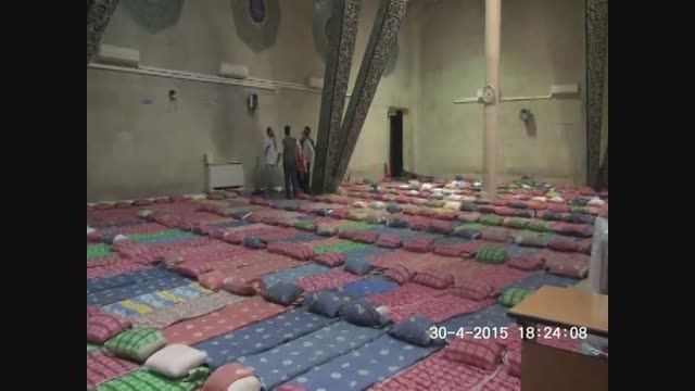 چینش فضای اعتکاف برادران مسجد دانشگاه تهران
