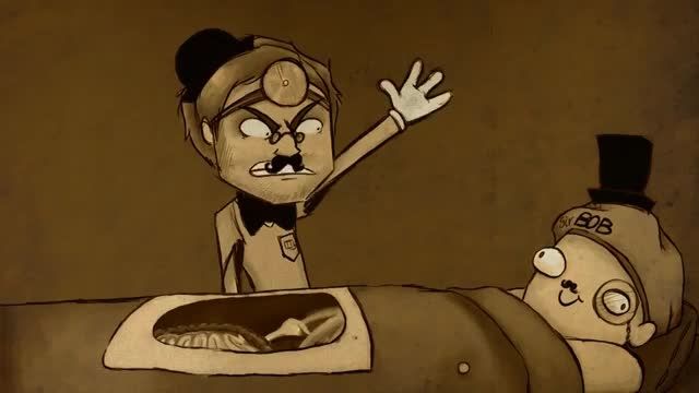 انیمیشن pewdiepie در بازی Surgeon sim.