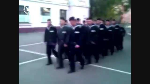 اجرای موزیک باب اسفنجی در ارتش روسیه