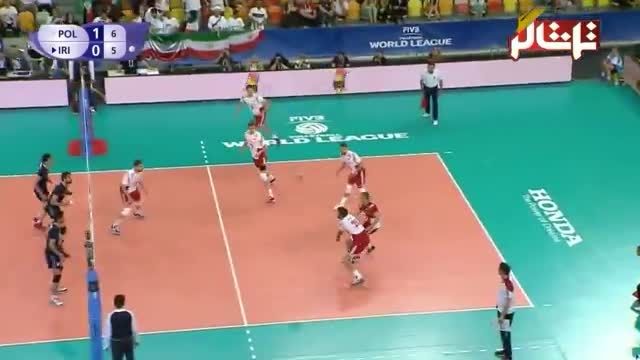 بازی اول والیبال ایران - لهستان ( ست دوم - گزارشگر لهست