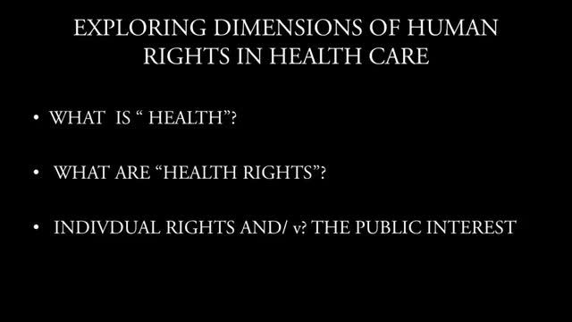 ویدئو: حقوق بشر و حقوق مراقبت سلامت
