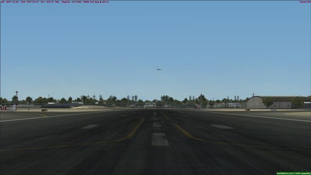 FSX PMDG 777 90KT crosswind Visual landing