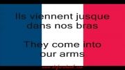 سرود ملی کشور فرانسه با متن فرانسوی و انگلیسی