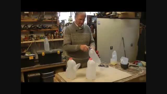 ساخت لانه پرنده با بطری شیر
