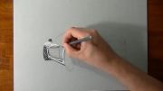 نقاشی سه بعدی از مازراتی گرن توریسمو