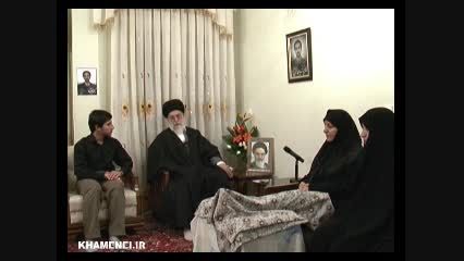 حضور رهبر انقلاب در منزل شهید شهریاری