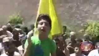 مداحی یک نوجوان در تشییع پیکر شهید حزب الله