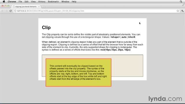 فیلم آموزش Clipping Content - CSS: Page Layouts
