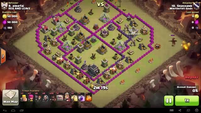 Clash of Clans - TH8 - GoHo - War 80 vs Req and Leave-