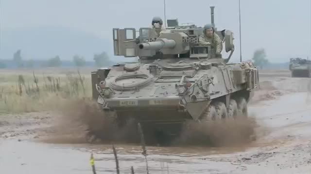 T-72 Main Battle Tanks + Stryker 8X8 Armoured Vehicles