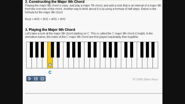 آکورد شناسی - chord major 9