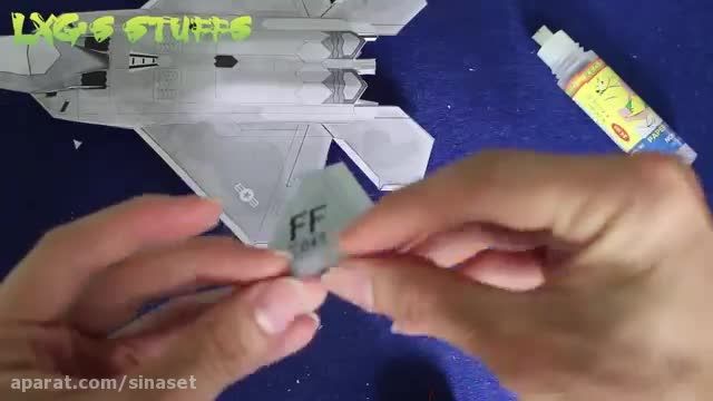 ساختن هواپیما جنگنده F22 با کاغذ