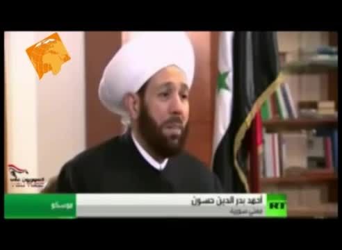 مقابلة الشیخ احمد بدر الدین حسون على قناة روسیا