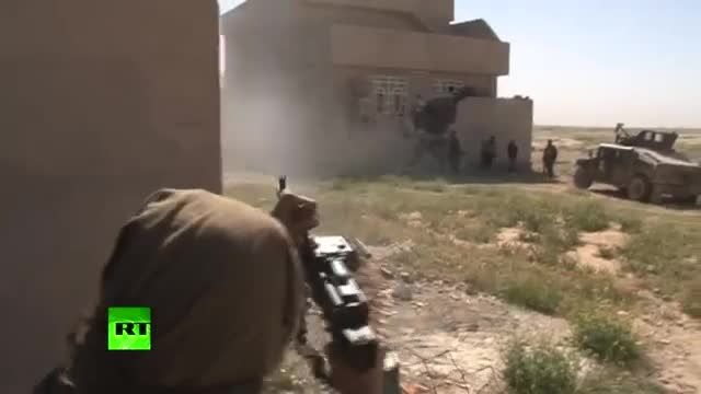 گردان های سپاه بدر در حال نبرد با تروریست های داعش