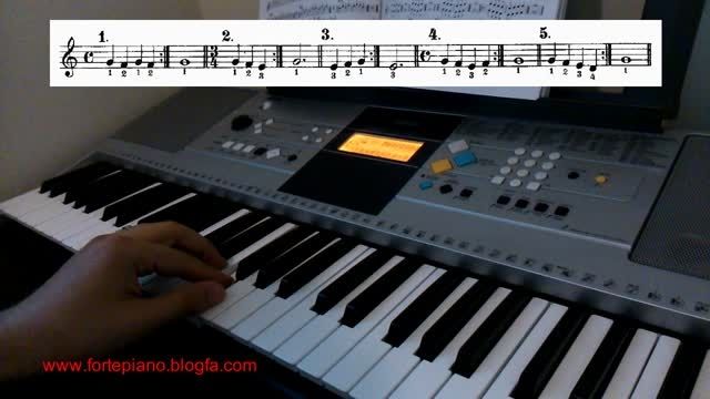 7- متد آموزش پیانو - بیر - اجرای تمرینات 5-1 صفحه 8 L.H