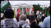 تظاهرات ضد صهیونیستی مقابل کاخ سفید