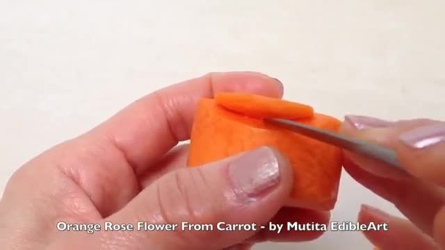 میوه آرایى هویج به شكل گل