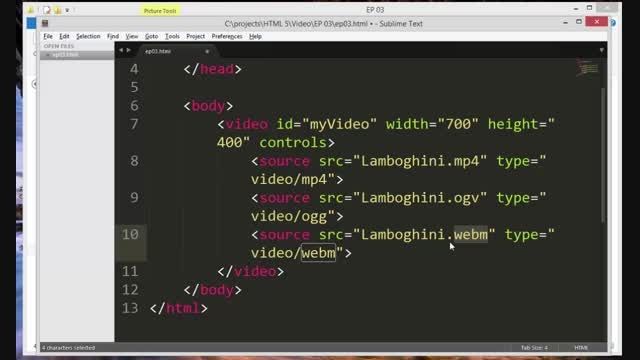 قسمت سوم آموزش تگ video در HTML5